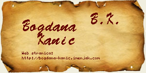 Bogdana Kanić vizit kartica